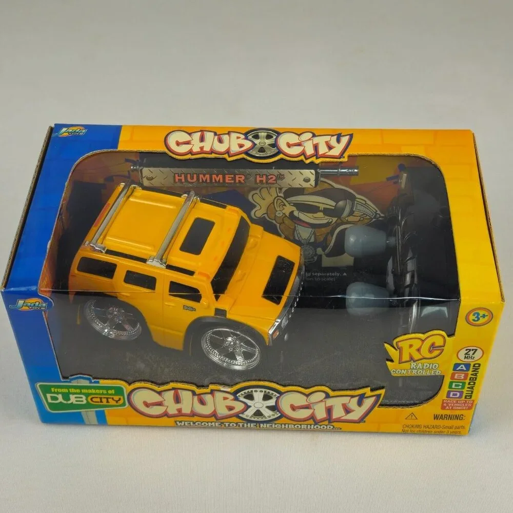 Chub City - RC Radio Control Car / Hummer H2 - Yellow by Jada Toys -90398 (K202)